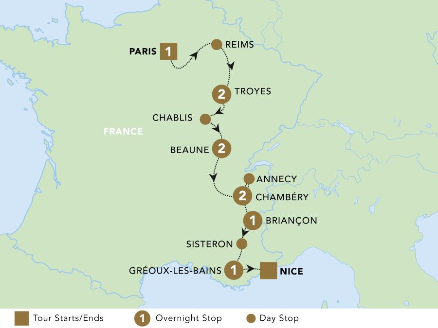 bvmpn4-Paris-to-Nice-through-Vineyards-&-Mountains-Map